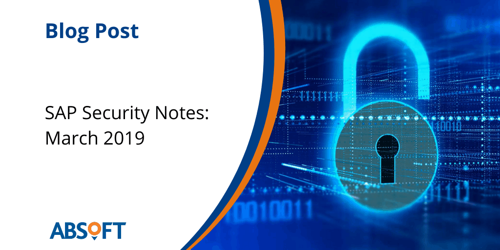 SAP Security Notes Review March 2019