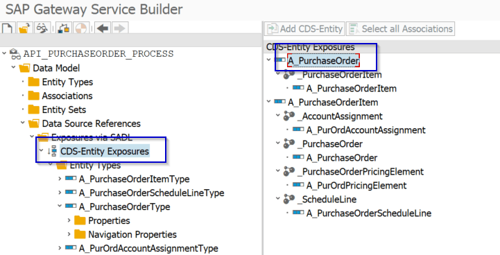 SAP APIs gateway service builder