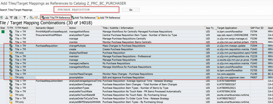 Purchase Requisition filtering by UI5 application type