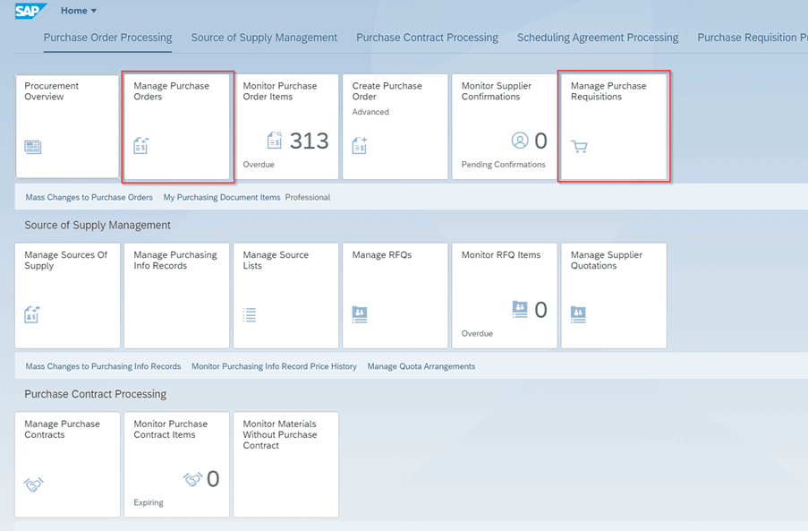 SAP fiori launchpad