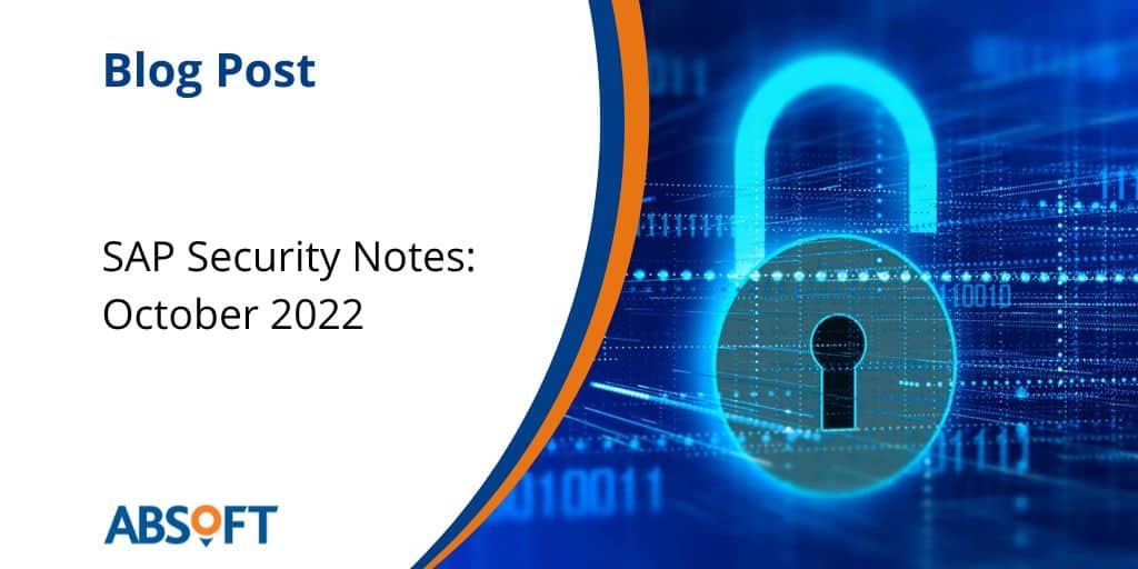 SAP Security notes October 2022