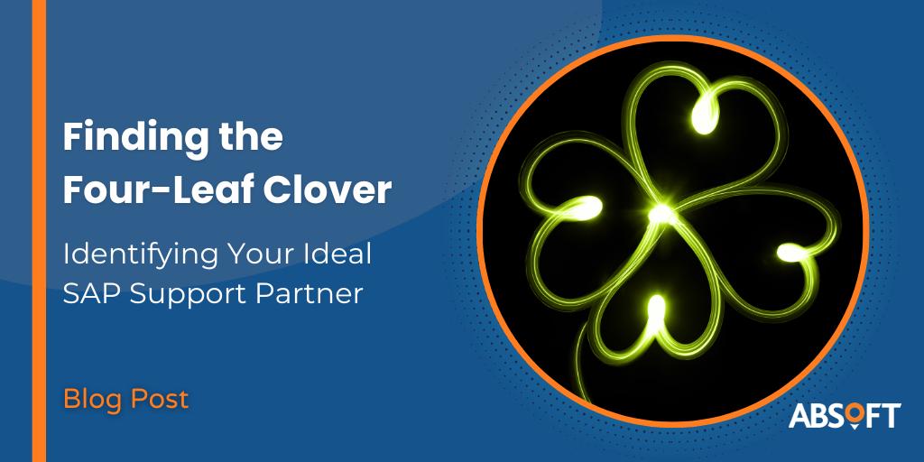 Four-Leaf Clover painted in light for SAP Support Partners